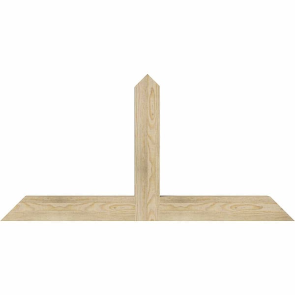 Ekena Millwork Portland Rough Sawn Timber Gable Bracket, Douglas Fir, 48"W x 24"H x 4"D x 4"F, 12/12 Pitch GBW048X24X0404POR00RDF - main